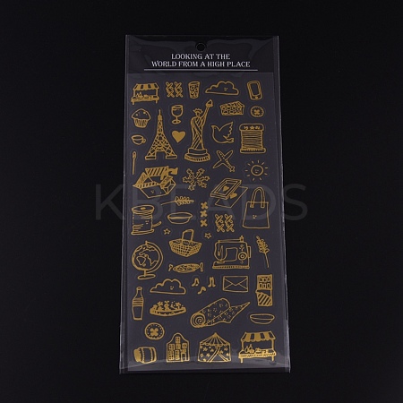 Waterproof Hot Stamping Stickers DIY-K016-A01-1