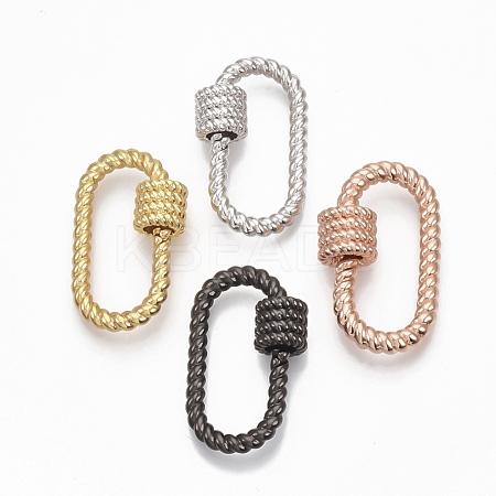 Brass Screw Carabiner Lock Charms KK-T047-02-1