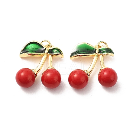 Brass Enamel Pendants KK-L237-018G-1
