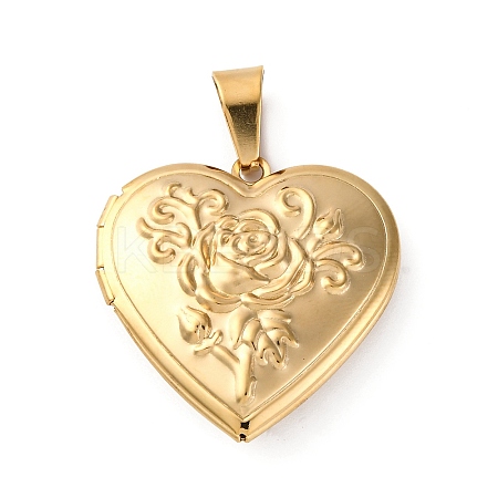 304 Stainless Steel Locket Pendants STAS-L289-01G-1