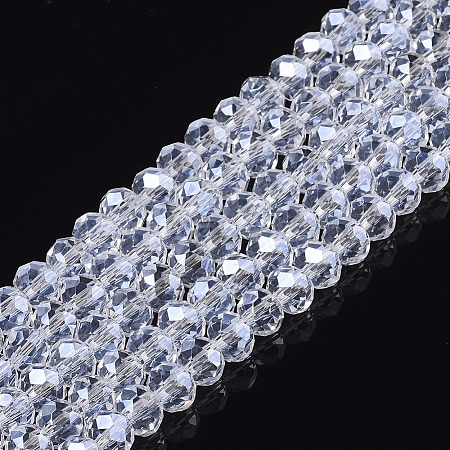 Electroplate Glass Beads Strands X-EGLA-A034-T10mm-A08-1