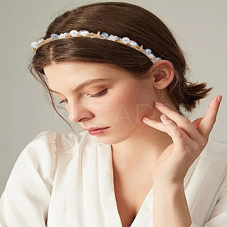 1Pc Zinc Alloy Rhinestone Hair Bands OHAR-LP0003-005A-1