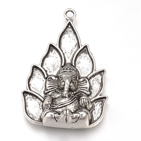 Tibetan Style Alloy Big Pendant Enamel Settings LS-X-TIBEP-T002-135AS-RS-1