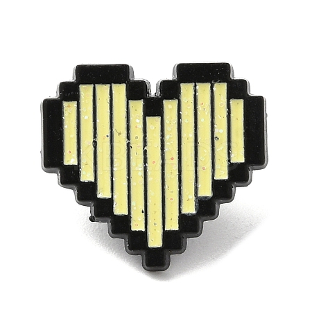 Zeld Pixel Heart Alloy Brooches LS-JEWB-I032-05EB-03-1