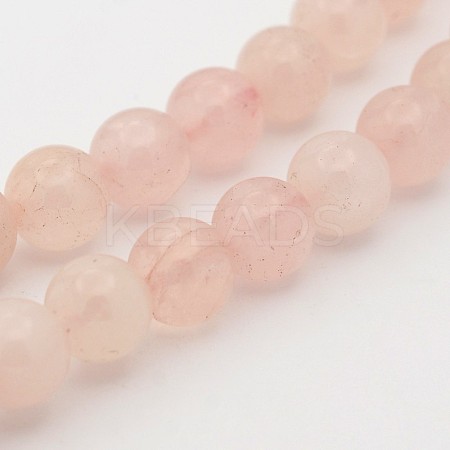 Natural Rose Quartz Round Beads Strands G-J302-06-4mm-1
