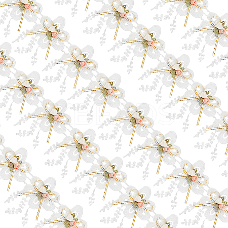 1 Yard Embroidery Flower Polyester Lace Trim OCOR-GF0002-55-1