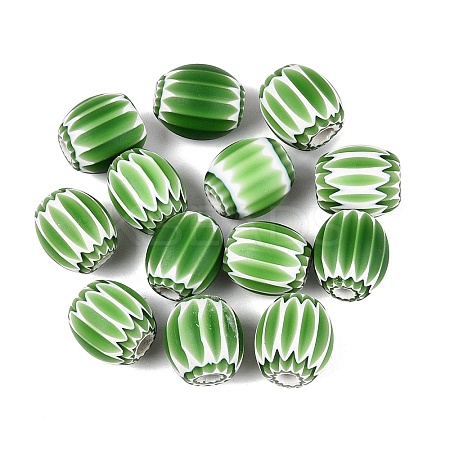 Handmade Millefiori Glass Barrel Beads LA-N002-18A-1