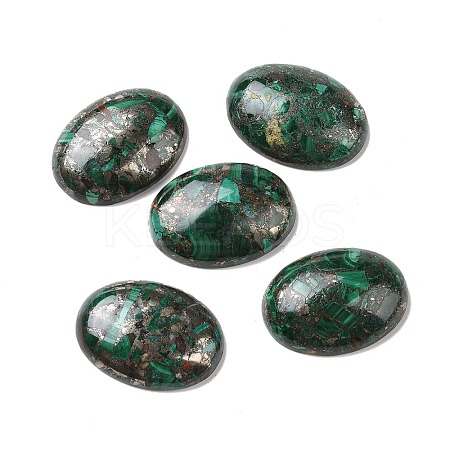 Natural Malachite Cabochons G-E464-42U-1