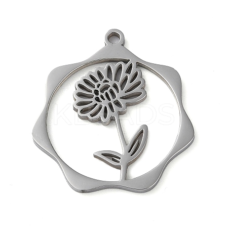 Non-Tarnish 304 Stainless Steel Pendants STAS-P338-01B-P-1