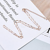 Brass Dapped Chains Chain Necklace Making MAK-N031-001-NF-4