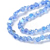 Transparent Electroplate Glass Beads Strands GLAA-Q099-A01-05-3