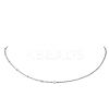 304 Stainless Steel Cable Chain Satellite Chain Necklaces for Women NJEW-JN05554-2