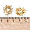 Ion Plating(IP) 304 Stainless Steel Hollow Out Heart Stud Earrings for Women EJEW-E271-02G-4