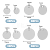 120Pcs 4 Style 304 Stainless Steel Charms STAS-FH0002-11-2