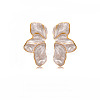 304 Stainless Steel Petaline Stud Earrings EJEW-D347-01G-3