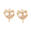 Brass Micro Pave Cubic Zirconia Pendants KK-L223-019G-1