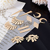 12Pcs 6 Styles Rack Plating Brass Pendants KK-TA0001-56-5