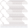100Pcs 304 Stainless Steel Earring Hooks & 100Pcs Jump Rings DIY-DC0001-37-1
