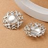 304 Stainless Steel Flat Round Stud Earrings for Women EJEW-M089-05P-3
