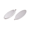 Non-Tarnish 304 Stainless Steel Pendant Cabochons Settings STAS-A070-45P-4