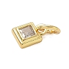 Brass Pave Cubic Zirconia Pendants KK-K368-13G-04-2