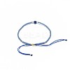 Adjustable Natural Lapis Lazuli Braided Bead Bracelets BJEW-F391-A10-5