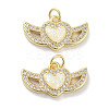 Brass Micro Pave Clear Cubic Zirconia Pendants KK-L213-011G-01-1