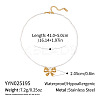 Ocean Theme Natural Quartz Crystal Round Beaded 304 Stainless Steel Pendant Necklaces for Women YQ6110-5-1
