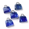 Watermelon Stone Glass Brass Pendants KK-E274-01P-022-1
