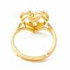 Real 18K Gold Plated Brass Alphabet Adjustable Rings RJEW-M139-18S-3