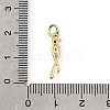Brass Micro Pave Black Cubic Zirconia Pendants CU-L001-09G-02-3