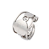 304 Stainless Steel Rhinestone Saint Benedict Open Cuff Rings RJEW-M069-01P-2