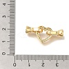 Brass Micro Pave Clear Cubic Zirconia Fold Over Clasps KK-K389-004G-3