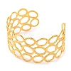 304 Stainless Steel Open Cuff Bangles for Women BJEW-G711-01F-G-2