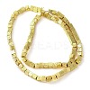 Electroplated Natural Lava Rock Beads Strands G-L606-E02-01B-3