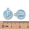 Platinum Plated Alloy Enamel Charms X-ENAM-S118-04F-P-3