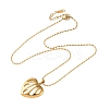 304 Stainless Steel & Natural White Shell Hollow Heart Pendant Necklaces for Women SA-CBAD22F-06G-2