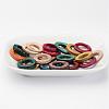 Dyed Wood Jewelry Findings Coconut Linking Rings COCO-O006C-M-4