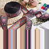 Flat Embroidery Floral Polyester Ribbons OCOR-WH0067-92C-3