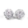 Acrylic Handmade Luminous Polymer Clay Rhinestone Beads CLAY-H003-07E-2