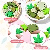 16Pcs 8 Style Leaf Silicone Beads SIL-CJ0001-73-3