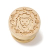 Golden Plated Round Shaped Wax Seal Brass Stamp Head STAM-K002-01G-07-1