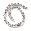 Tibetan Style Flat Round Alloy Bead Strands TIBEB-O007-09-NR-3