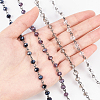 Handmade Glass Beaded Chains for Necklaces Bracelets Making AJEW-OC0001-78-3