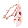 Starfish Strawberry Shell Shape 304 Stainless Steel Enamel & Handmade Lampwork Pendant Necklaces LS-NJEW-D344-02G-4