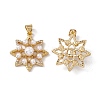 Brass Micro Pave Cubic Zirconia Pendants KK-B061-11G-1