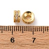 Brass Micro Pave Cubic Zirconia Beads KK-F898-09G-3
