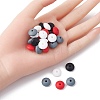 20Pcs 4 Colors Food Grade Eco-Friendly Silicone Focal Beads SIL-YW0001-12B-4