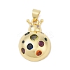 Brass Micro Pave Cubic Zirconia Pendants KK-A241-03G-1