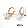 Elegant White Pearl Hoop Earrings for Women AT1508-1